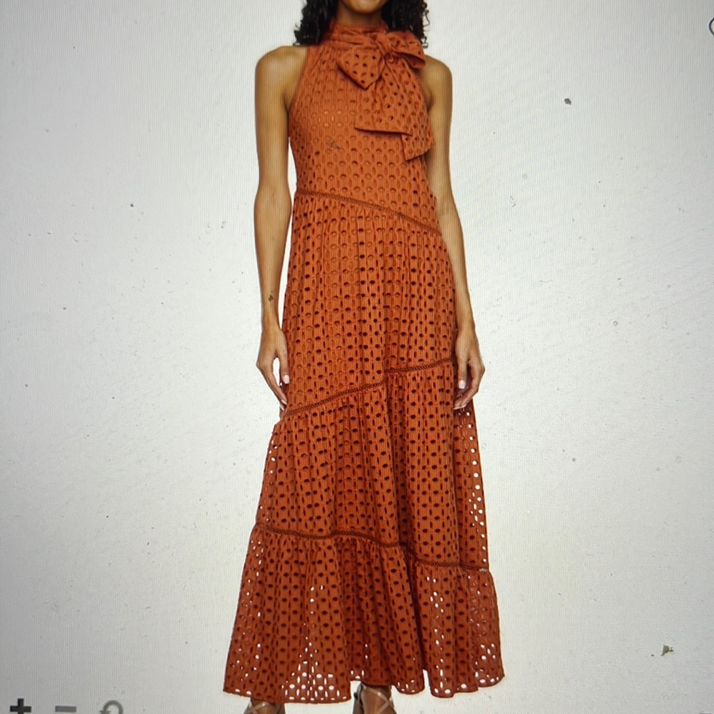 Ryegrass burnt orange cotton dress women's XXL excellent fully lined